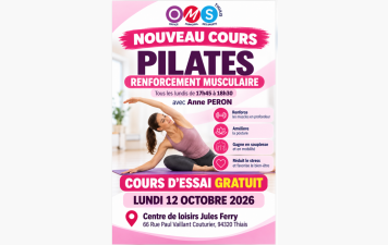 NOUVEAU COURS PILATES RENFORCEMENT MUSCULAIRE